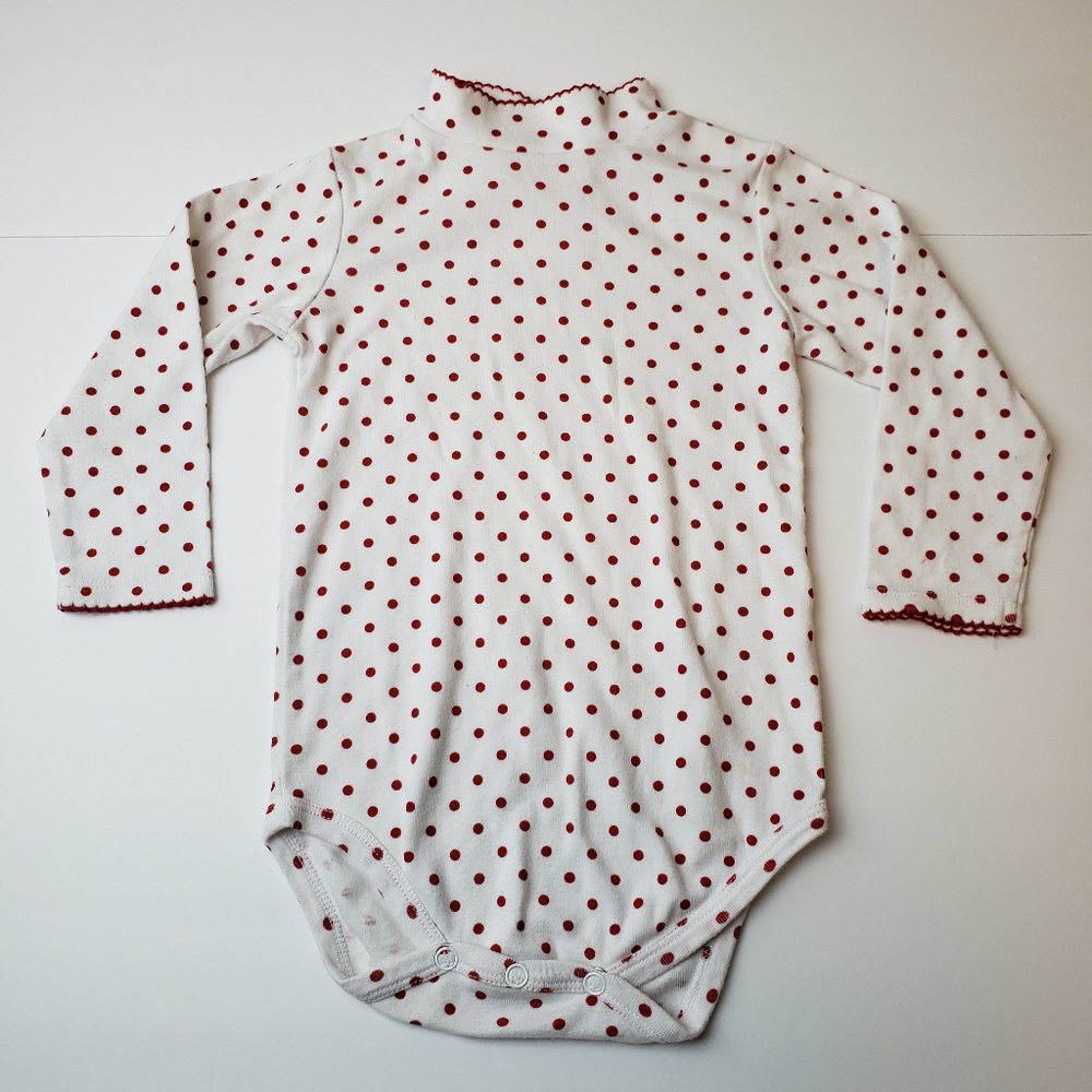Bonnie Baby Girls Polka Dot Turtleneck Onesie 24M